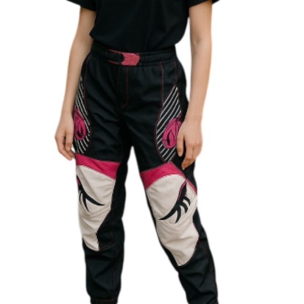 MSR STARLET Motocross Women’s Riding Pants MX Black Pink White Size 8
